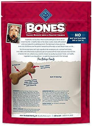 Blue Buffalo Bones Beef Medium Dog Biscuits, 16 oz, 4 ct