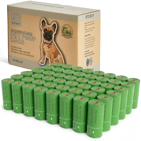 ATIFBOP Biodegradable Dog Poop Bags 720 Count, 48 Rolls Unscented