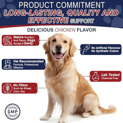Dog Allergy Chews 200 Treats, Dog Allergy and Itching Skin Relief Bites Immune Support Dogs Probiotics for Yeast, Itchy Skin and Itchy Ears Anti Itch Licking Paws Treatment for Dogs Seasonal Allergies