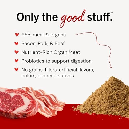Stella & Chewy's Freeze-Dried Raw Marie's Magical Dinner Dust - Premium Bacon Dog Food Topper with Organic Fruits & Vegetables - Perfect for Picky Eaters - 7oz,(Pack of 2)
