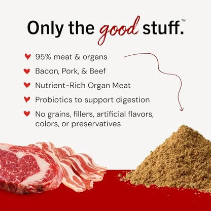 Stella & Chewy's Freeze-Dried Raw Marie's Magical Dinner Dust - Premium Bacon Dog Food Topper with Organic Fruits & Vegetables - Perfect for Picky Eaters - 7oz,(Pack of 2)