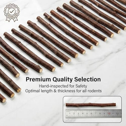 Sukh 340g Organic Apple Sticks - Natural Chew Sticks for Rabbits & Rodents