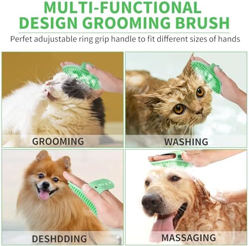 Professional 7 in 1 Dog Paw Cleaner for Dogs - Includes 1 Portable Paw Washer, 1 Bath Brush, 2 Dog Toothbrushes and 3 Absorbent Towels Note: Fits Paws 2.5 to 3.5 Inches Wide (Large, Light Green)