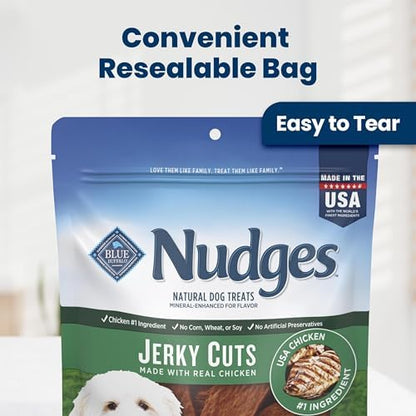 Blue Buffalo Nudges Jerky Cuts Chicken Dog Treats, 10 oz