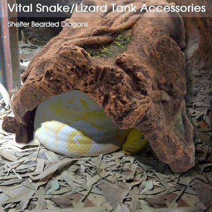 Large Reptile Hide Hollow Log for Snake Ball Python Bearded Dragon