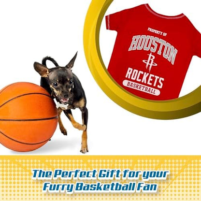 Pets First NBA Licensed Hoodies & T-Shirt for Dogs & Cats, Houston Rockets, X-Small