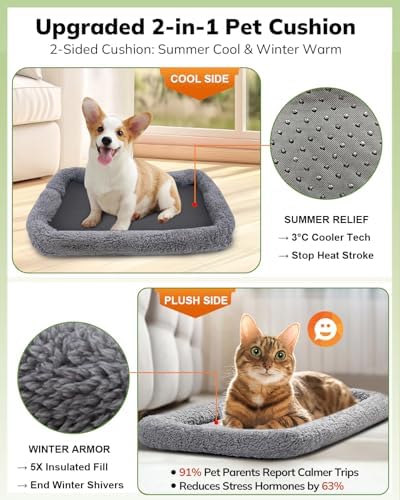 Morpilot Pet Carrier for Large Cats, Puppies & Small Dogs Up to 25lbs