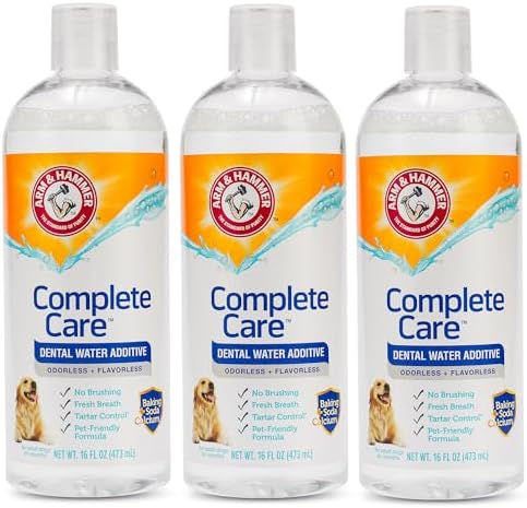 Arm & Hammer Complete Care Dog Dental Water Additive, 16 Fl Oz, 3-Pack