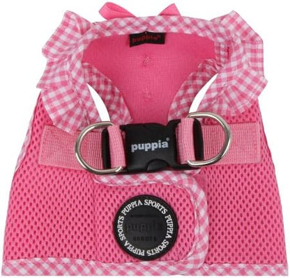 Puppia Vivien Vest Dog Harness Step-in All Season Mesh Cute No Pull No Choke Walking Training for Small Dog, Pink, Large