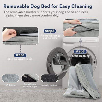 Dog Bed for Extra Large Dogs, 44-Inch Orthopedic XL Waterproof Pet Beds