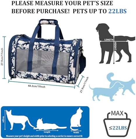 Soft-Sided Kennel Pet Carrier, Airline Approved Travel Handbag