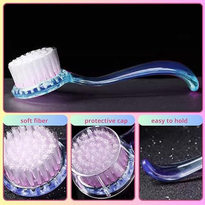 Hamster Calming Bite Proof Glove and Grooming Brush set, Brush for Hamster Cage, Hamsters Gloves, Calming Glove and Brush for Ferret Hedgehog Chinchilla Guinea Pig, Hamsters Care Kit (Dark Blue)