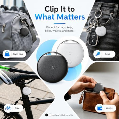 Air Tags for Android, Air Tags-4 Pack Work Compatible with Apple Find My & Google's Find Hub, Smart Tag Item Finders IP68 Waterproof Replaceable Battery for Wallet, Luggage, Backpack, Keys (2026 New)