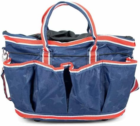 Jeffers Poplar Head Grooming Bag – Horse Grooming Organizer Tote with Pockets for Brushes, Tools, Clippers, Shampoo, Detangler – Stable Barn Kit Carrier for Horses, Pets, Livestock, Allegiance