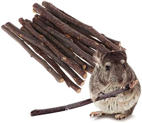 ANDES Rabbit Chew Toys, Pet Bunny Tooth Chew Toys Organic Natural Apple Wood Grass Cake Ideal for Bunny, Chinchilla, Guinea Pigs, Hamsters Teeth Grinding, Bird Exercise Molar (13PCS)