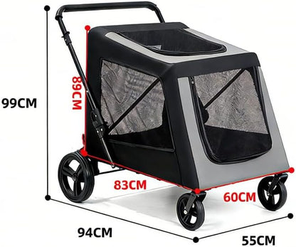 Large Dog Stroller for Large Dogs, Pet Stroller Up to 130lbs