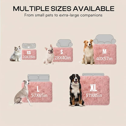 Pet Blankets Waterproof Fluffy Fleece Blanket Cat Dog Blankets Liquid Pee Proof Throw Blanket Reversible Furniture Protector Cover Washable for Couches Beds Sofa 65"x57" Pink