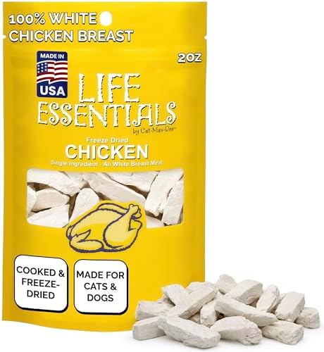 Life Essentials by Cat-Man-Doo | Freeze Dried Chicken Treats | 2oz Bag