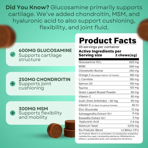 Dog Mobility & Longevity Supplement | Glucosamine | Taurine | L-Carnitine