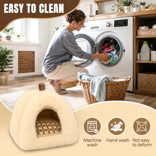 Guinea Pig Hideout with Removable Cooling Mat, Small Animal Bed