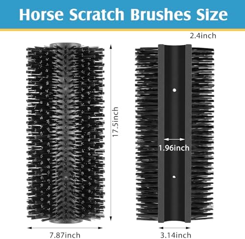3 Pack Livestock Scratching Brush, Black