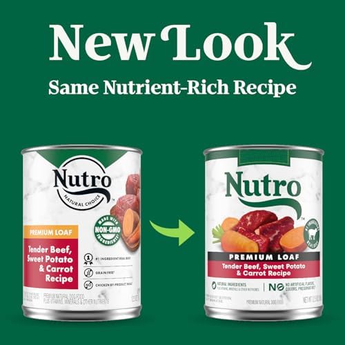 Nutro Natural Choice Premium Loaf Wet Dog Food, Beef, 12.5 oz, 12 Pack