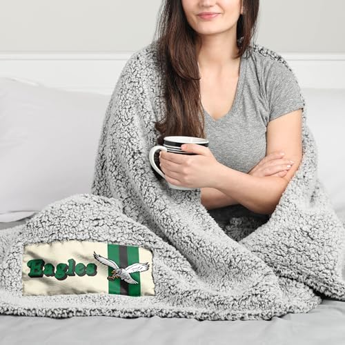 FOCO NFL Unisex-Adult NFL Team Logo Retro Cloud Sherpa Blanket 60" x 70"