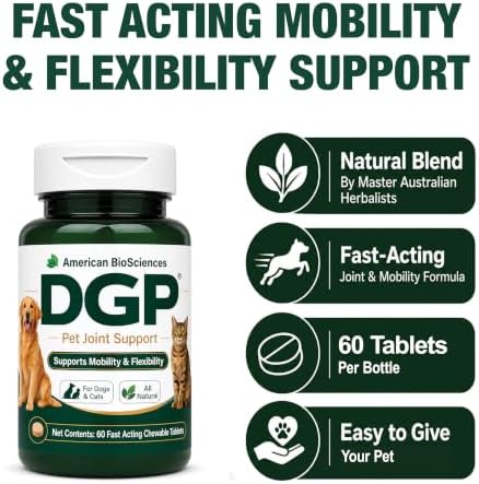 DGP Dog Joint Supplement for Mobility & Flexibility, 120 Chewable Tablets