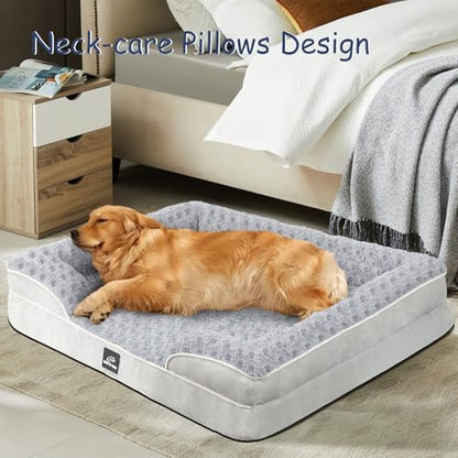 Orthopedic Dog Bed Medium Large Sized Dog, Extra Large Dog Bed(Grey, XXL)