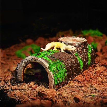 Pet Reptile Caves Hideout with Food Dish Bowl, Terrarium Ornament Habitat Shelter Decor, for Snake, Leopard Gecko, Lizard, Hermit Crab, Spider, Amphibians, Frogs, Crested Gecko, Aquarium Fish