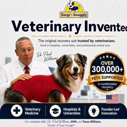 Surgi Snuggly Dog Surgery Recovery Suit, Cone Alternative, Spay/Neuter L