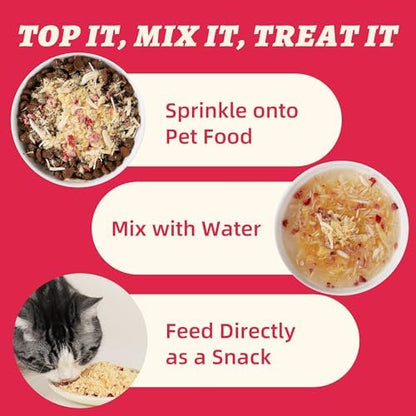 Wellix Freeze Dried Topper for Cats & Dogs, Cranberry Cat Treats, 7.05oz