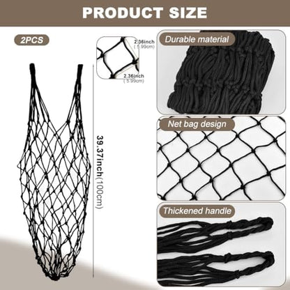 Quixleen 2PCS Hay Nets for Horses,Slow Feed Hay Bag for Horses Goat Sheep