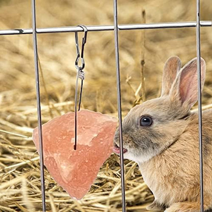 PINVNBY Salt Blocks for Rabbits,4 Pieces Himalayan Small Pets Lick Salt Block Natural Mineral Salts with Hook Hanging Small Animals Chew Toys for Horses Bunny