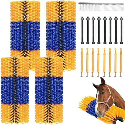 2/4PCS Livestock Massage Brush, Horse Cow Goat Pet GroomingTools