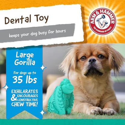 Arm & Hammer Super Treadz Gorilla Dental Dog Chew Toy, Large, 3-Pack