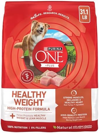 Purina ONE Plus Healthy Weight Dry Dog Food, Real Turkey, 31.1 lb Bag
