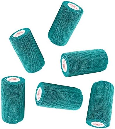 3 Inch Vet Wrap Tape Bulk (Hunter Green) (Pack of 12) Self Adhesive Adherent Adhering Flex Bandage Grip Roll for Dog Cat Pet Horse