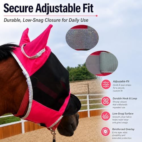 Horse Fly Mask for Horses with Ears and Nose Cover