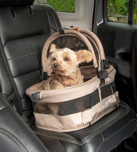 Pet Gear No-Zip View 360 Pet Carrier & Car Seat, Ecru, 15"