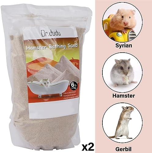 DR.DUDU 12lb Hamster Sand for Sand Bath, Hamster Cage Accessories(Beige)