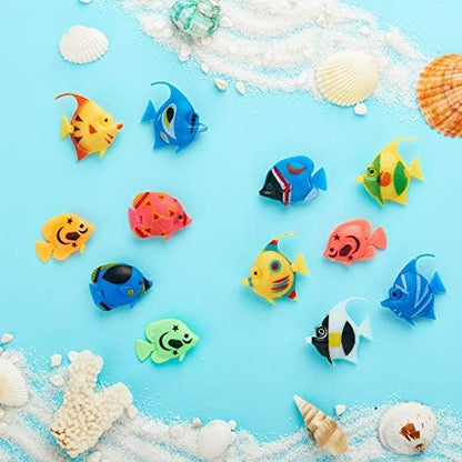 Weewooday 20 Pcs Artificial Moving Fishes Plastic, Random Fish
