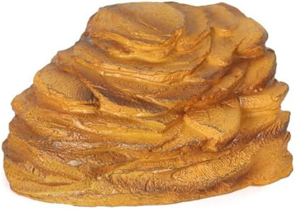 Resin Reptile Hideout,Large Rock Cave Habitat Decor for Reptile and Amphibians.Rock Basking Platform,Terrarium & Aquarium Decor for Bearded Dragons,Lizards,Snakes,Turtles,Gecko,Tortoises,Small Animals