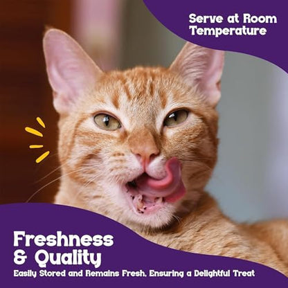 Beefeaters wet cat treats lickable 72 Count Puree Variety Pack - Salmon Tuna Chicken for Hydration & Training, Grain Free Taurine Enriched High Moisture, lickable cat treats squeeze up for Picky Eater