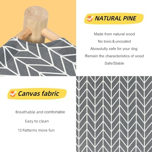 Patas Lague Cat Hammock Bed Small Eleveted Dog Bed 19x19 in Arrow