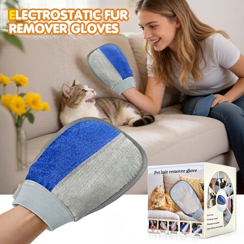 Pet Hair Removal Glove - Pet Hair Remover Glove for Dogs & Cats