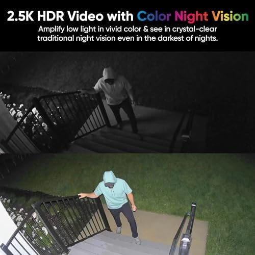 WYZE Wireless Outdoor/Indoor Battery Security Camera, 2.5K HDR Color Night Vision, Integrated Spotlight & Siren, Motion Detection, 2-Way Audio, Alexa & Google Assistant Compatible, Free Expert Support