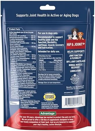 Pet Protect Hip & Joint+ Supplement for Dogs, Chicken Flavor 60ct