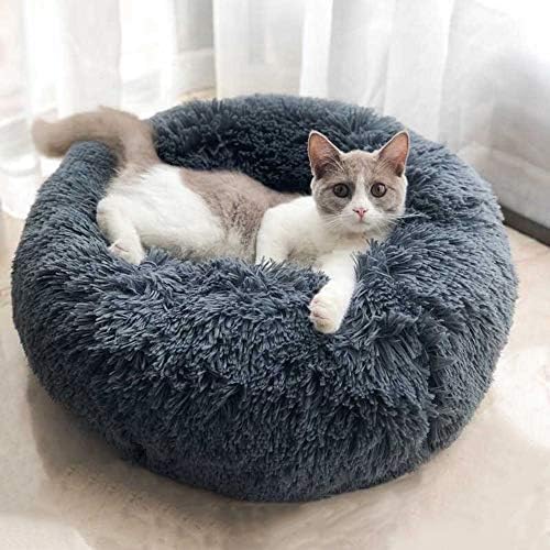 Dog Bed for Small Dogs & Cats, 24 Inch Medium Fluffy Washable Donut Bed