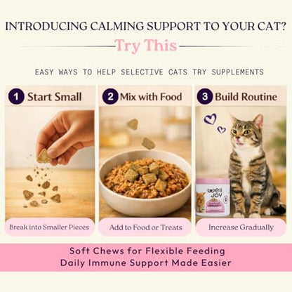 WellJoy Urinary Cat Supplement + D-Mannose, Cranberry, GutBoost, 90ct